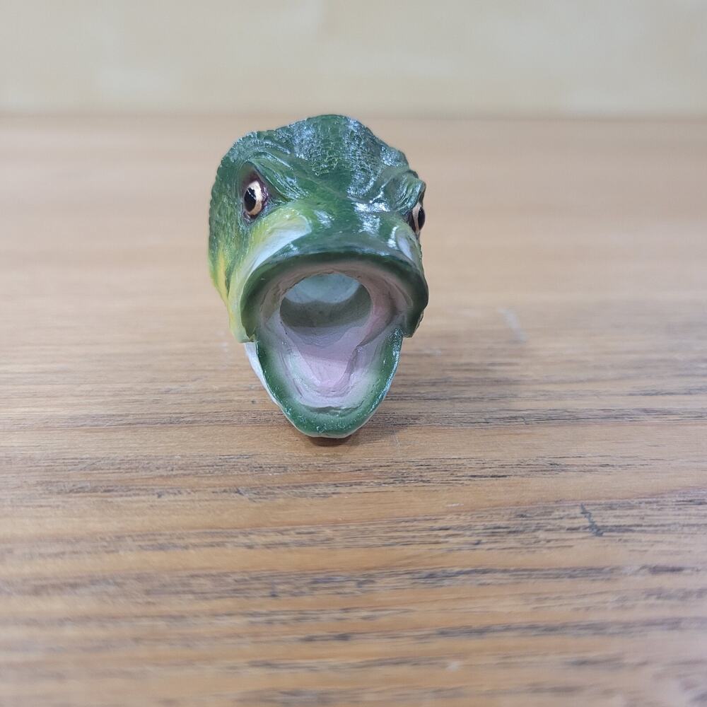 Fish Head Green Bass Snuffer Butt Headz Cigarette Ashtray Heads - Picture 5 of 6